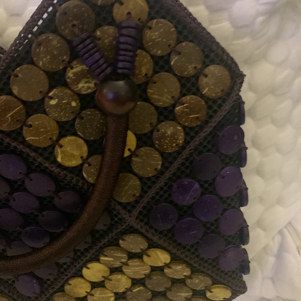 Unique Colored Button Net Handbag. Prettier In Pe… - image 3